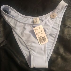Forever 21 Lt Blue bikini bottoms Size MED NWT!
